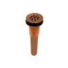 Outlet 1.5" Non-Overflow Grid Bathroom Sink Drain in Polished Copper Sink Drains|Overflow Bathroom Sink Drains