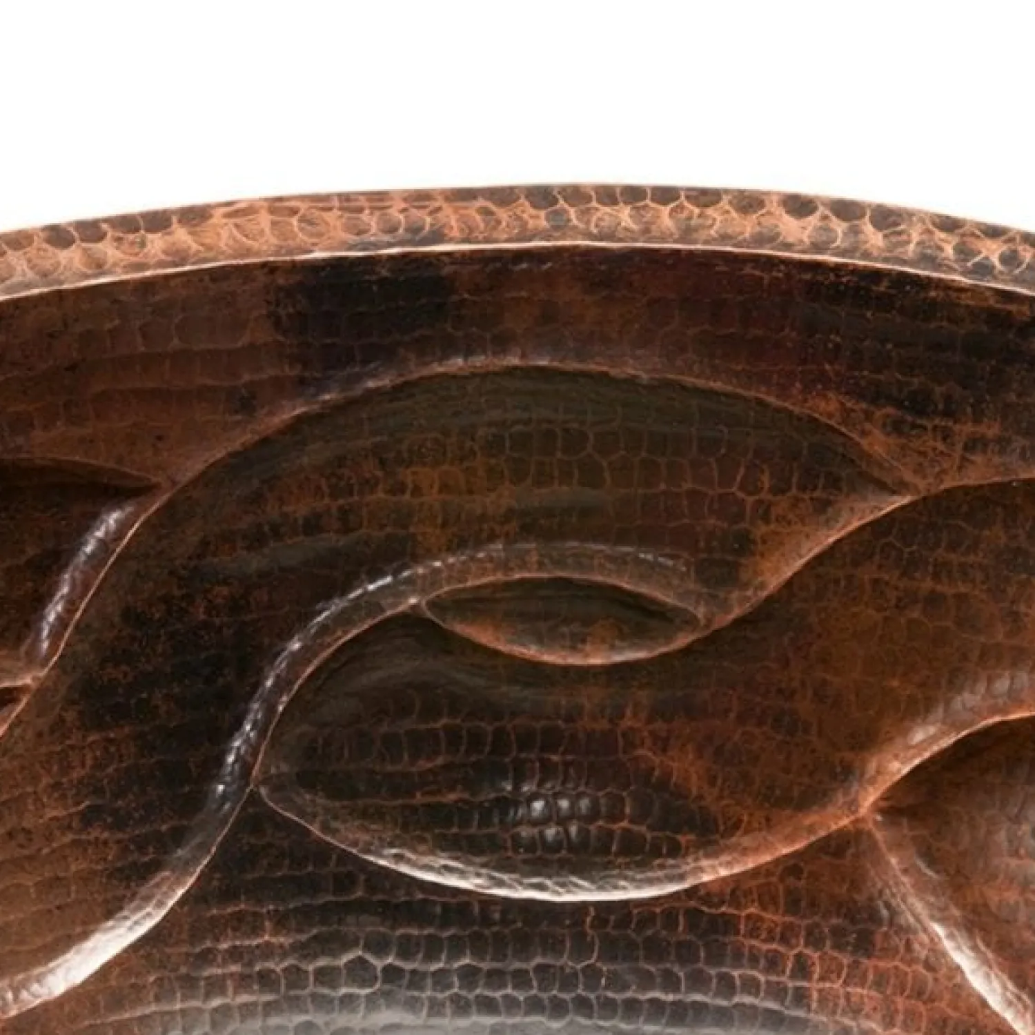Discount Oval Braid Under Counter Hammered Copper Sink Undermount