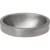 Clearance Oval Skirted Vessel Hammered Copper Sink in Nickel Semi-Recessed Sinks|Above Counter / Vessel Sinks