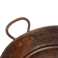 Sale Oval Bucket Vessel Hammered Copper Sink with Handles Above Counter / Vessel Sinks