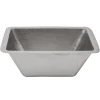 Hot Rectangle Copper Bar Sink in Nickel with 2" Drain Size Bar / Prep Sinks