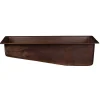 New 28" Rectangle Hammered Copper Slanted Bar/Prep Sink with 3.5" Drain Opening Bar / Prep Sinks