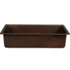 Discount 28" Rectangle Hammered Copper Bar/Prep Sink with 3.5" Drain Opening Bar / Prep Sinks
