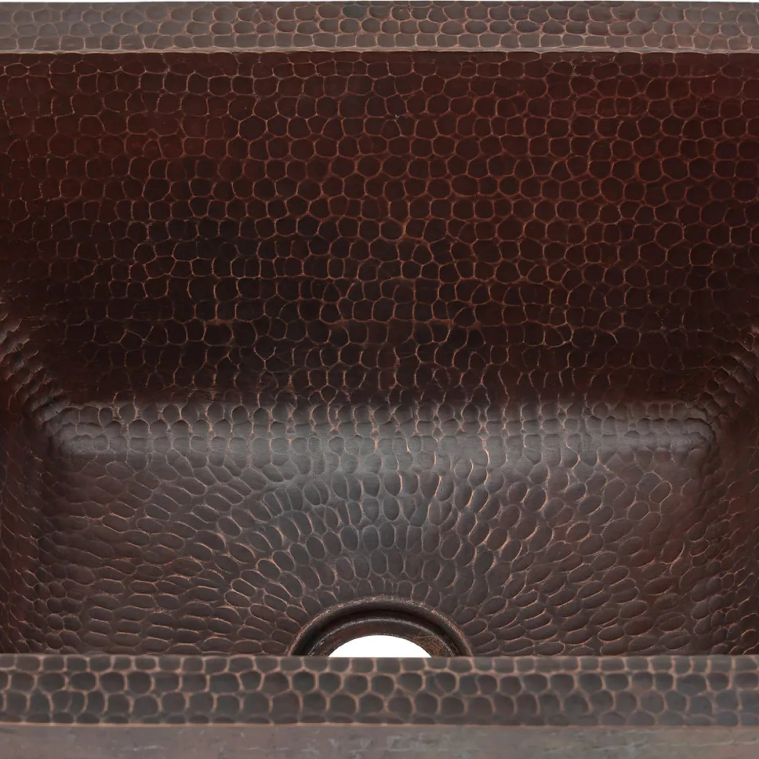 Sale Rectangle Hammered Copper Bathroom Sink Undermount