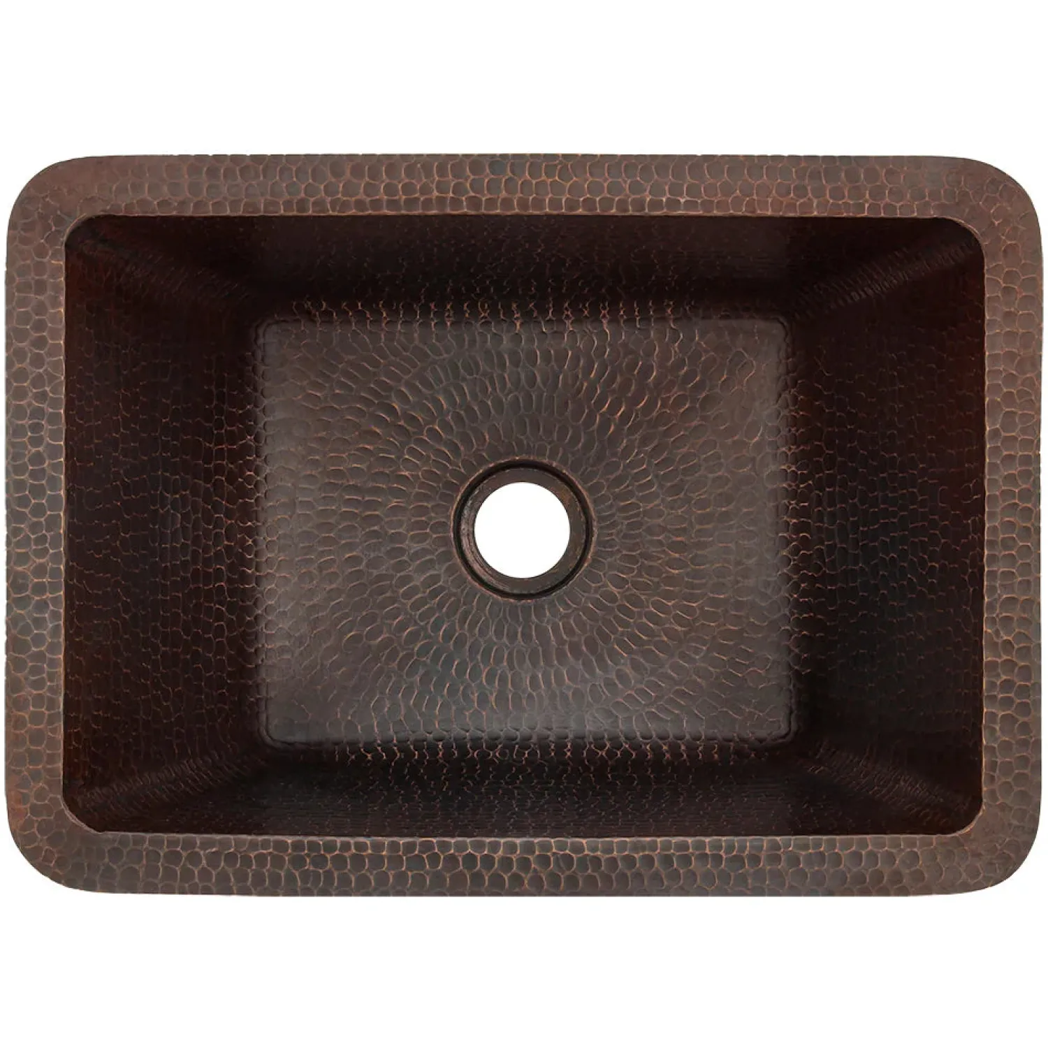 Sale Rectangle Hammered Copper Bathroom Sink Undermount