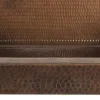 New 17" Rectangle Skirted Vessel Hammered Copper Sink Semi-Recessed Sinks|Above Counter / Vessel Sinks