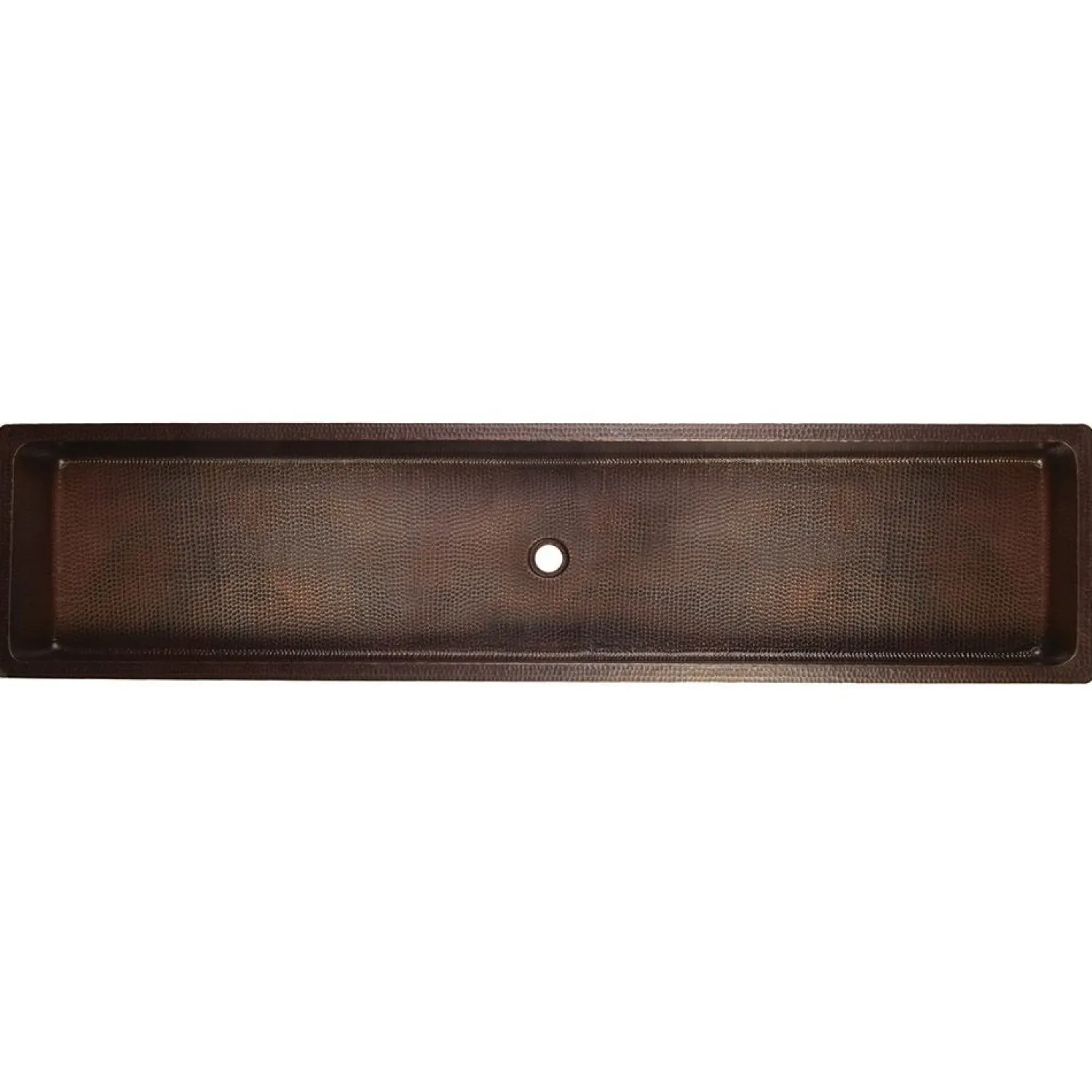 Outlet 60" Rectangle Skirted Vessel Hammered Copper Sink Above Counter / Vessel Sinks