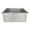 Sale 20" Rectangle Hammered Copper Kitchen/Bar/Prep Single Basin Sink in Nickel Sinks For Tight Spaces|Bar / Prep Sinks