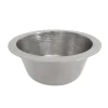 Online 12" Round Hammered Copper Bar Sink with 2" Drain Size in Nickel Bar / Prep Sinks