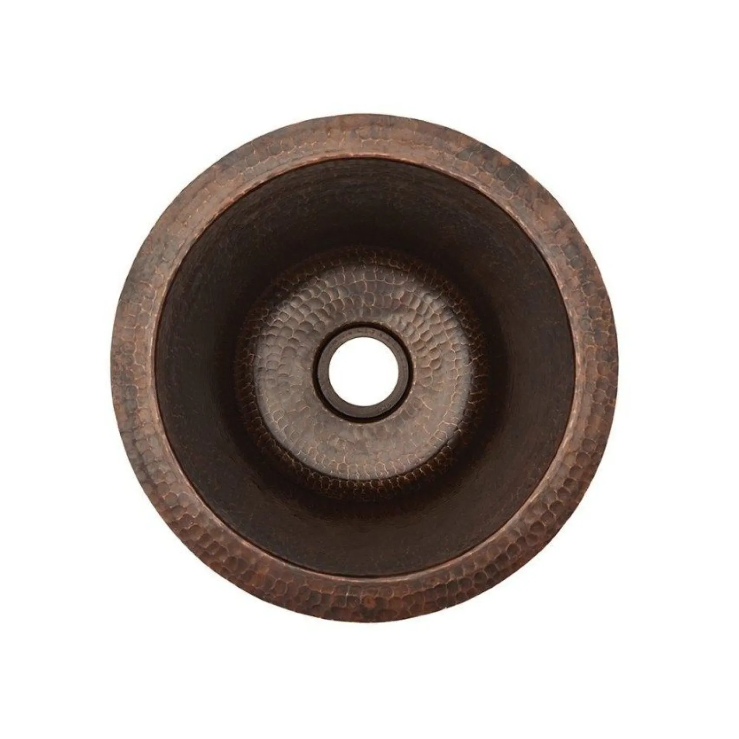 12" Round Hammered Copper Ice Bucket Bar/Prep Sink Bar / Prep Sinks