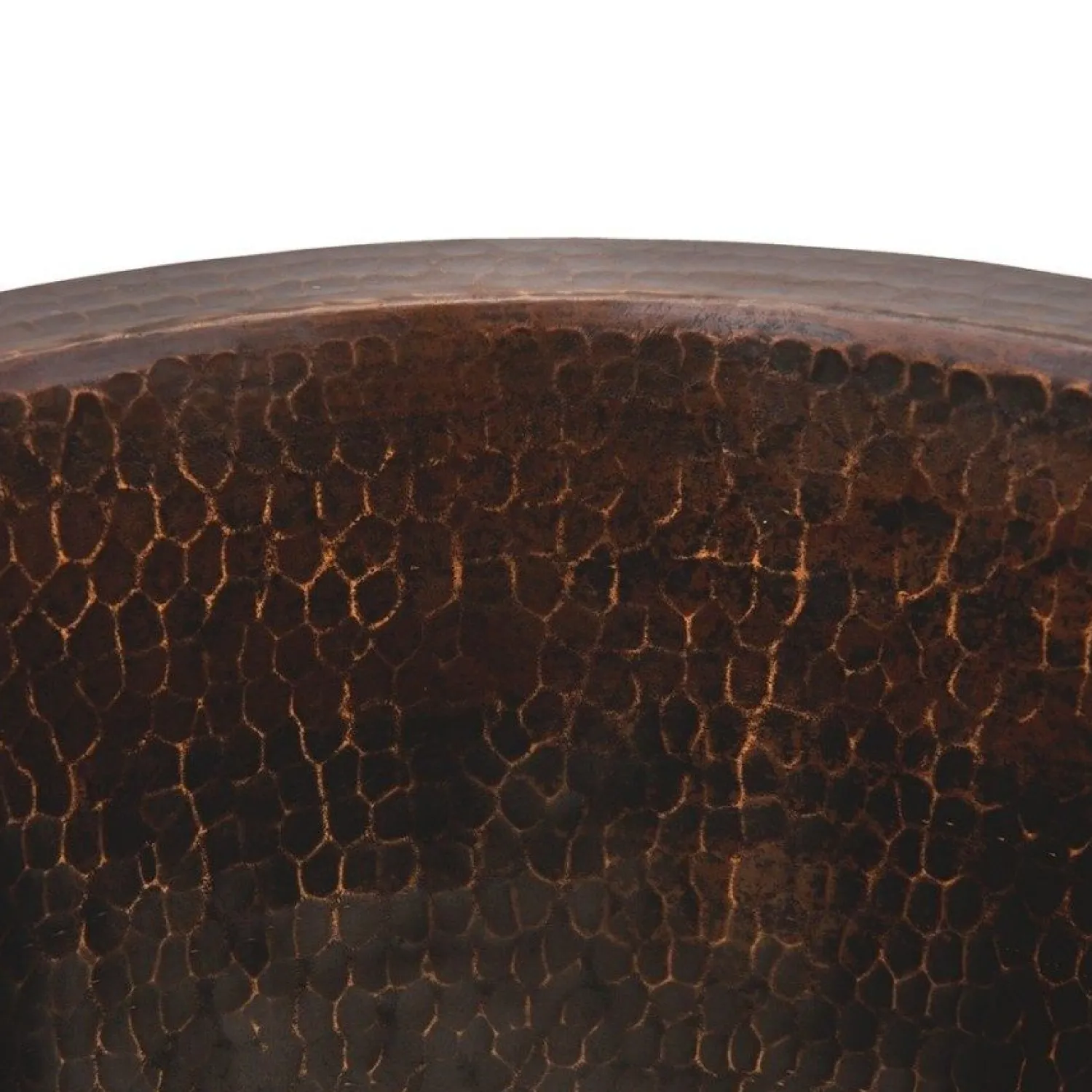 12" Round Hammered Copper Ice Bucket Bar/Prep Sink Bar / Prep Sinks