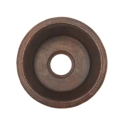 Best 14" Round Hammered Copper Bar Sink with Drain Bar / Prep Sinks