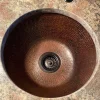 Clearance 16" Round Hammered Copper Prep Sink with 3.5" Drain Size Bar / Prep Sinks