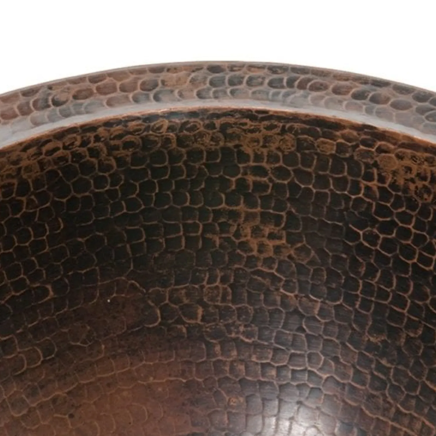 Hot 14" Round Under Counter Hammered Copper Sink Undermount