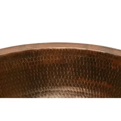 Discount Round Under Counter Hammered Copper Sink Undermount