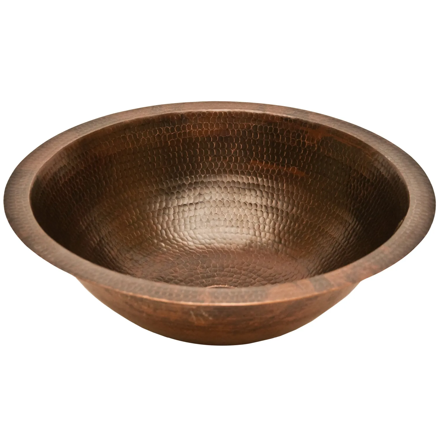 Discount Round Under Counter Hammered Copper Sink Undermount