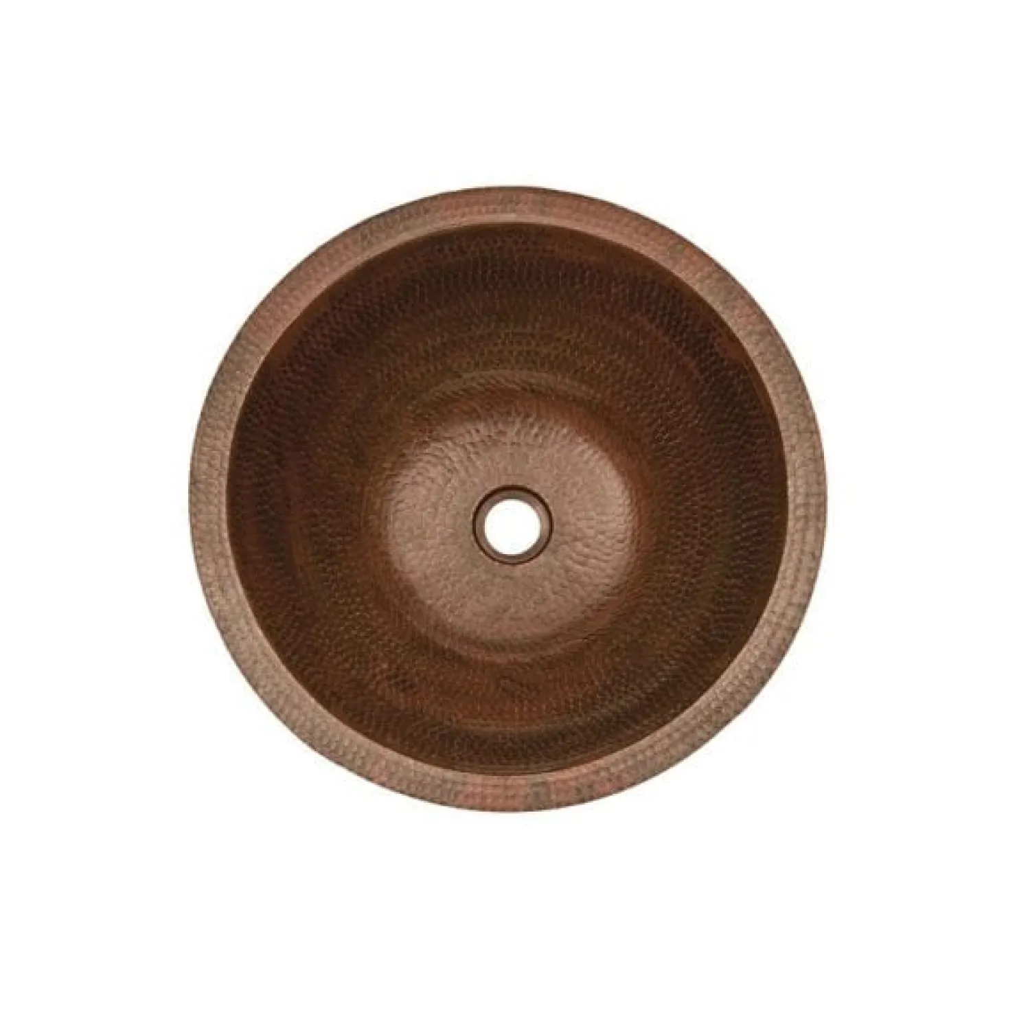 Discount Round Under Counter Hammered Copper Sink Undermount