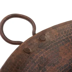 Online 16" Round Miners Pan Vessel Hammered Copper Sink Above Counter / Vessel Sinks