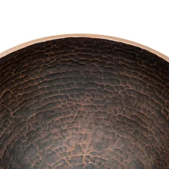 Outlet 13" Round Hand Forged Old World Copper Vessel Sink Above Counter / Vessel Sinks