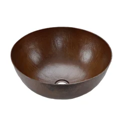 Outlet 13" Small Round Vessel Hammered Copper Sink Above Counter / Vessel Sinks