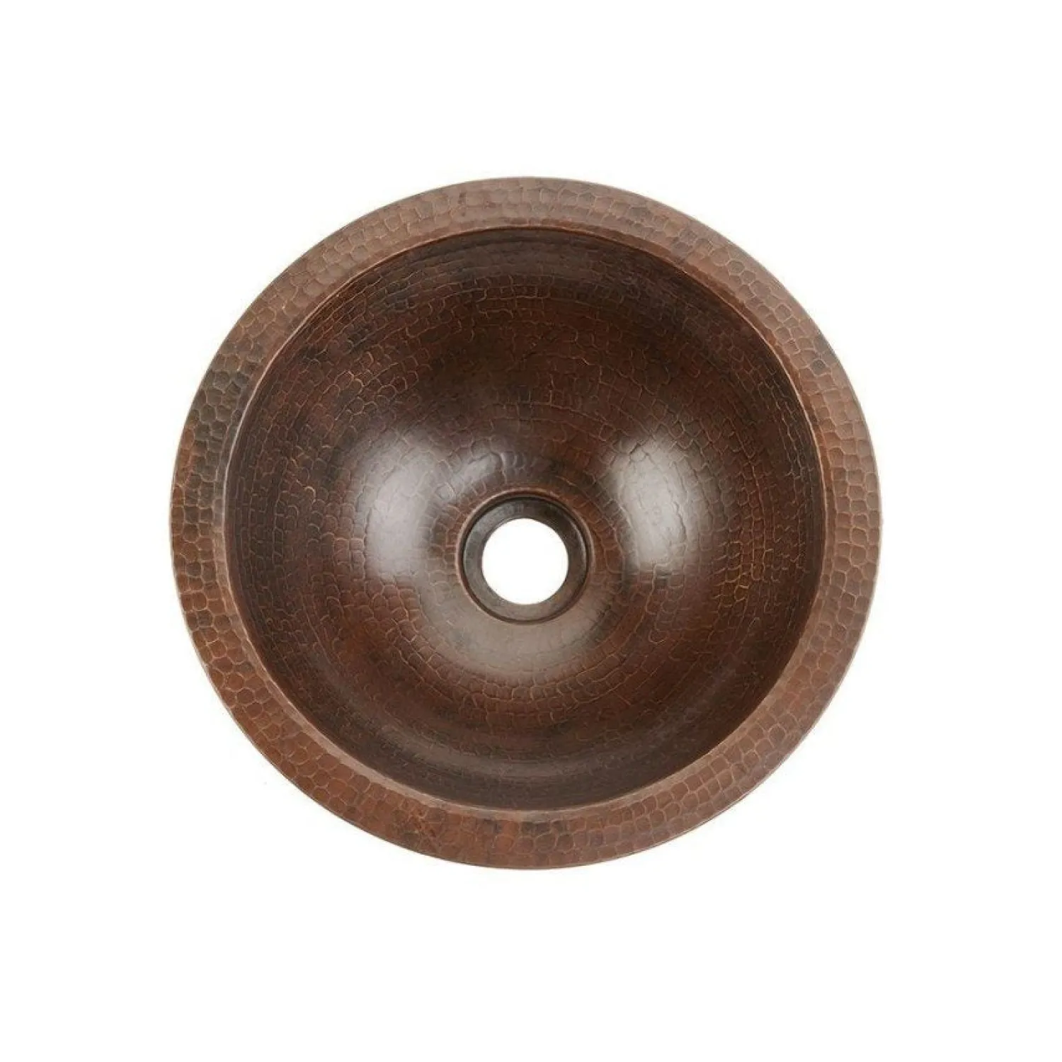 Sale 12" Small Round Under Counter Hammered Copper Sink Undermount