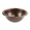 Outlet 12" Small Round Self Rimming Hammered Copper Sink Drop-In / Top Mount Sinks