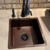 Hot 16" Square Hammered Copper Bar/Prep Sink with 3.5" Drain Opening Bar / Prep Sinks