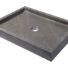 Best Rectangular Infinity Pool Sink in Honed Pietra Grey Marble Above Counter / Vessel Sinks