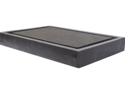 Best Rectangular Infinity Pool Sink in Honed Pietra Grey Marble Above Counter / Vessel Sinks