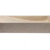 Clearance Rectangular Slopes Vessel Sink in Honed Galala Beige Marble Above Counter / Vessel Sinks