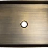 Clearance Rectangular 19" x 14 1/2" Stainless Steel Bathroom Vessel Sink with Drain in Antique Gold Stainless Steel Sinks|Above Counter / Vessel Sinks