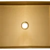 Discount Rectangular 19" x 14 1/2" Stainless Steel Bathroom Vessel Sink with Drain in Gold Stainless Steel Sinks|Above Counter / Vessel Sinks