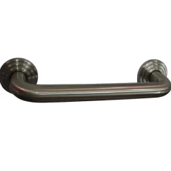 New Restoration 18" Brass Decorative Grab Bar in Brushed Nickel Grab Bars
