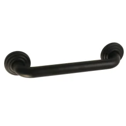 New Restoration 12" Brass Decorative Grab Bar in Matte Black Grab Bars