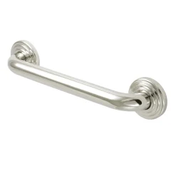 Online Restoration 12" Brass Decorative Grab Bar in Polished Nickel Grab Bars