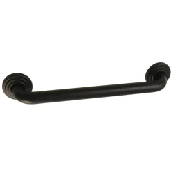 Sale Restoration 16" Brass Decorative Grab Bar in Matte Black Grab Bars