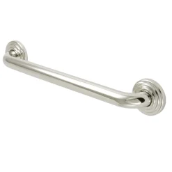 Sale Restoration 16" Brass Decorative Grab Bar in Polished Nickel Grab Bars