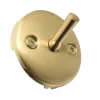 New Round Bathtub Overflow Plate with Trip Lever in Brushed Brass Tub Drains