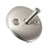 Discount Round Bathtub Overflow Plate with Trip Lever in Brushed Nickel Tub Drains