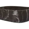 Outlet Rounded Rectangular Vessel Sink in Pietra Grey Marble Above Counter / Vessel Sinks