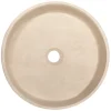 Hot Rounded Vessel Sink in Beige Marble Above Counter / Vessel Sinks