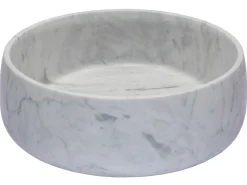 Best Rounded Vessel Sink in White Carrara Marble Above Counter / Vessel Sinks