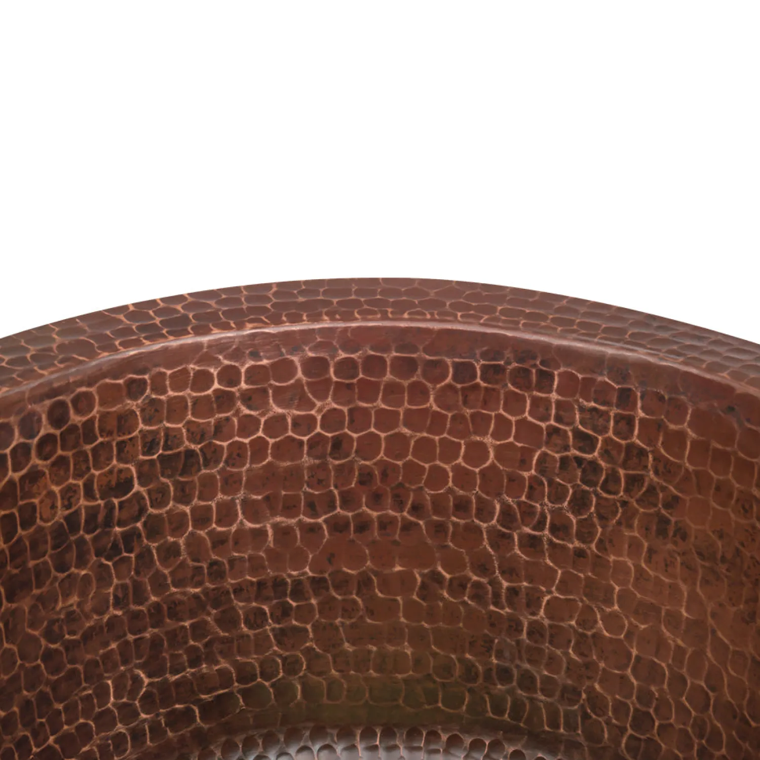 10" Round Hammered Copper Bar Sink with 2" Drain Opening Bar / Prep Sinks