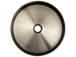 New 15" Round Stainless Steel Bathroom Vessel Sink with Drain in Black Stainless Steel Sinks|Above Counter / Vessel Sinks
