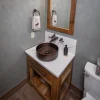 Clearance 15" Round Stainless Steel Bathroom Vessel Sink with Drain in Bronze Stainless Steel Sinks|Above Counter / Vessel Sinks