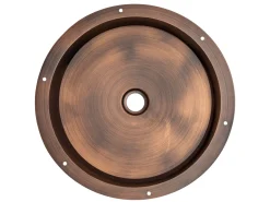 Discount 15" Round Stainless Steel Undermount Bathroom Sink with Drain in Bronze Undermount|Stainless Steel Sinks