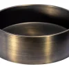 15 3/4" Round Thick Rim Stainless Steel Bathroom Vessel Sink with Drain in Antique Stainless Steel Sinks|Above Counter / Vessel Sinks