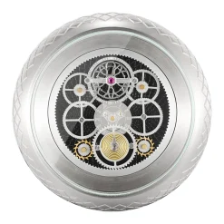 Discount Chrono Two Handle Watch Face Knob Widespread Bathroom Faucet in Brushed Nickel Stainless 8" Widespread