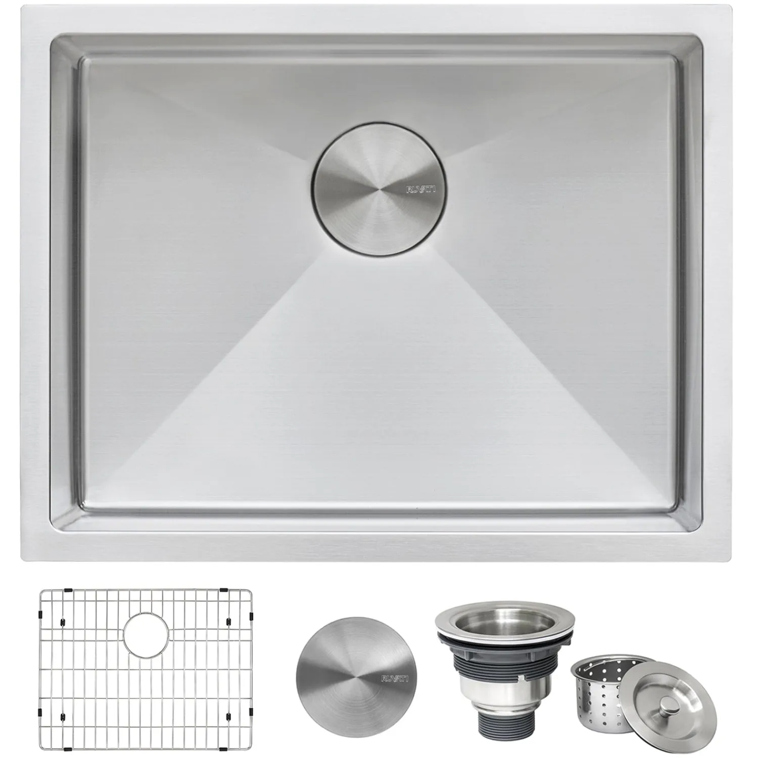 Clearance 12" Deep Small Radius 23" Undermount Laundry Sink Stainless Steel Sinks|Single Bowl Sinks
