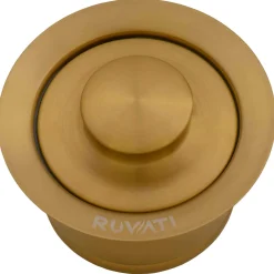 Clearance Extended Garbage Disposal Flange Basket and Stopper in Brushed Gold Sink Drains, Disposer Flanges & Air Gaps|Garbage Disposals & Parts